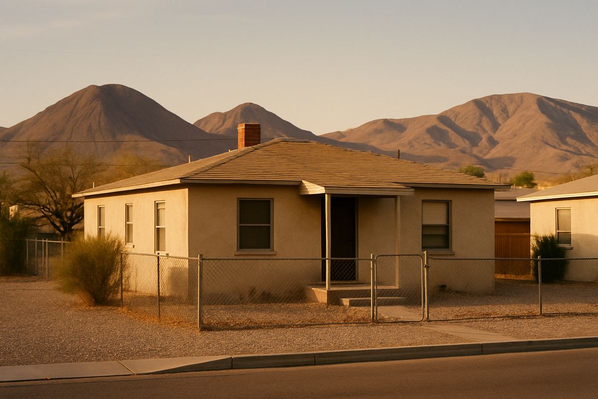1940s-era cottage on an older downtown Henderson street