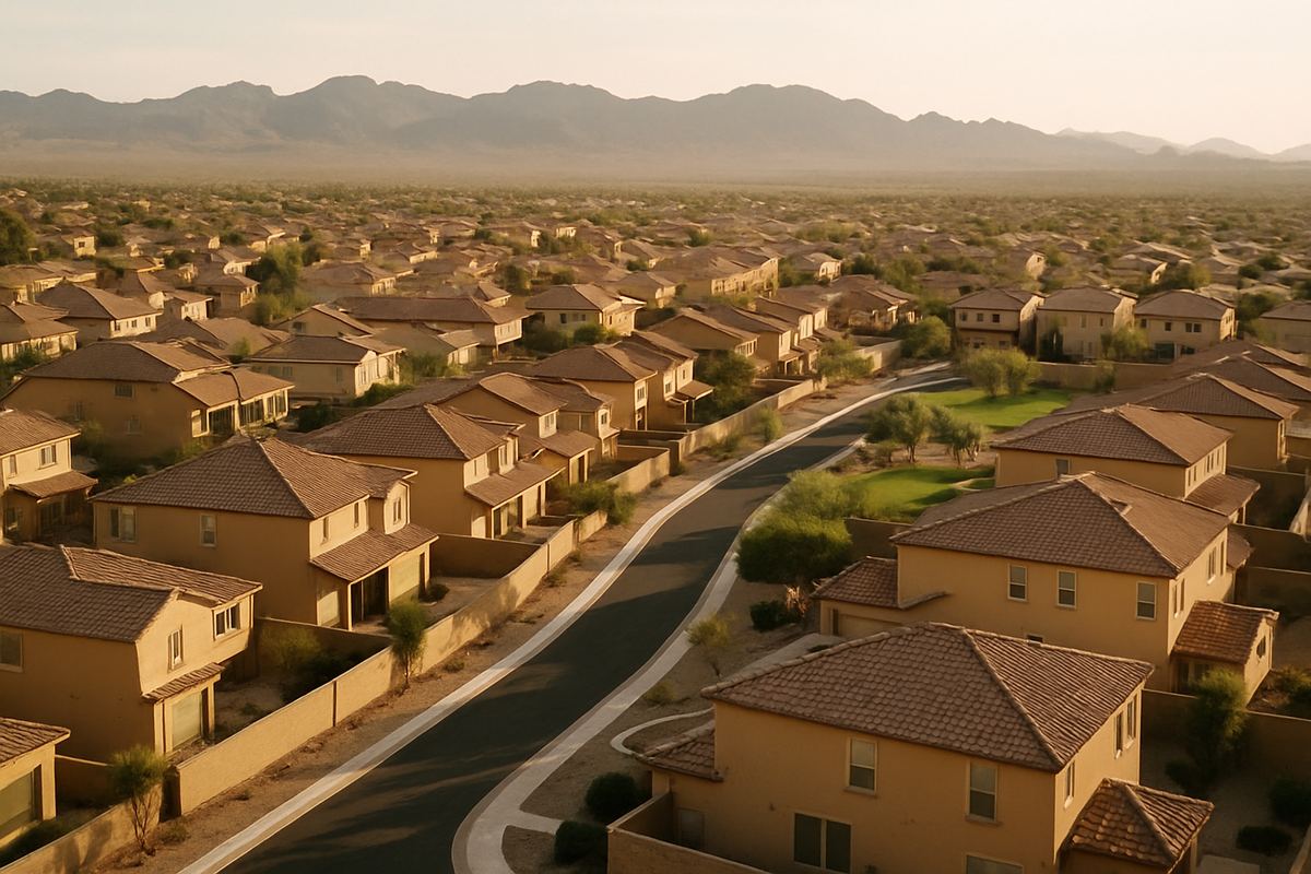 Henderson master-planned neighborhood with tile roofs and a park